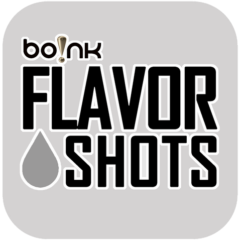 bo!nk Flavor Shots logo on a gray background