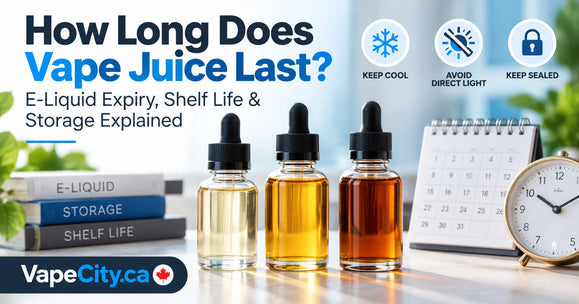 How long does vape juice last? E-liquid expiry dates and storage guide from VapeCity Canada | St. John's, NL