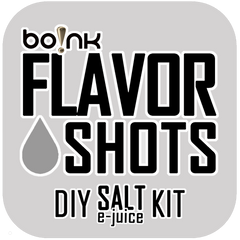 bo!nk Flavor Shots DIY Salt Kit logo on a gray background