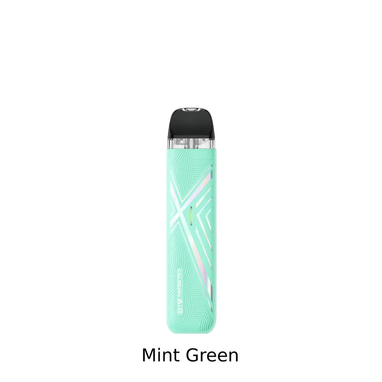 A mint green disposable vape device with a textured geometric pattern and a black mouthpiece, shown against a plain white background with the text 'Mint Green' underneath.