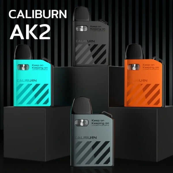 Caliburn AK2 Pod Vape Kit promotional banner.
