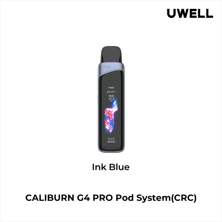 UWELL CALIBURN G4 PRO Pod System in Ink Blue on a white background
