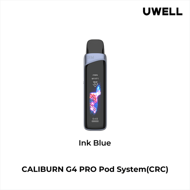 UWELL CALIBURN G4 PRO Pod System in Ink Blue on a white background