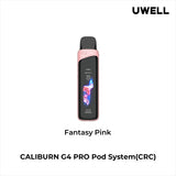 UWELL Caliburn G4 Pro Pod System in Fantasy Pink on a white background