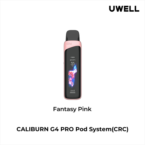UWELL Caliburn G4 Pro Pod System in Fantasy Pink on a white background