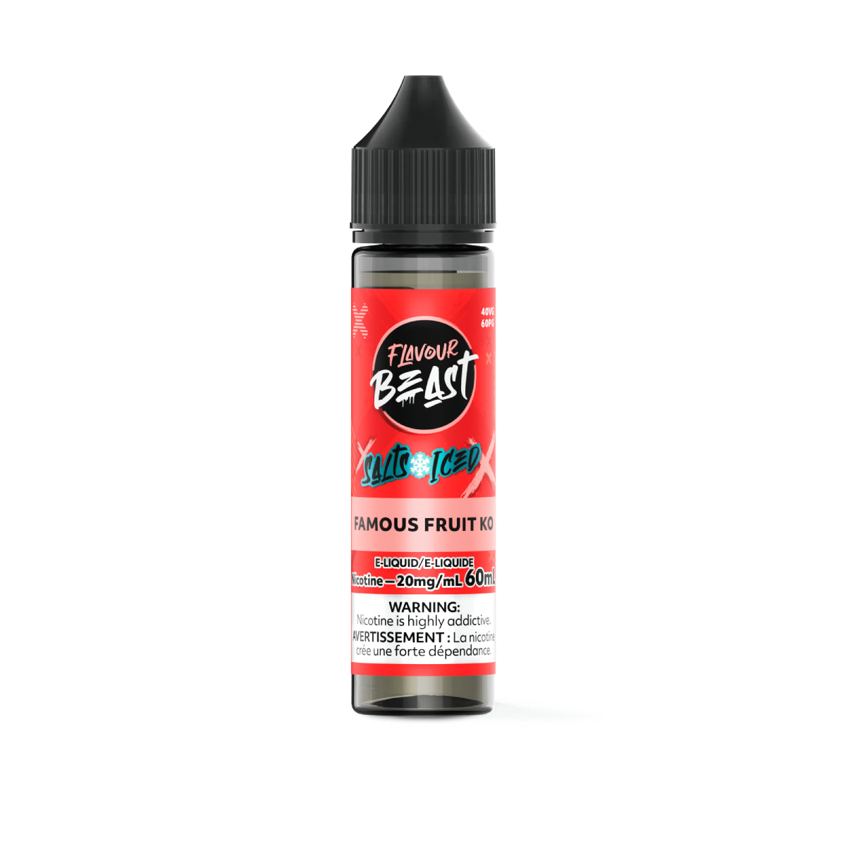 Flavour Beast vape juice bottle on a white background