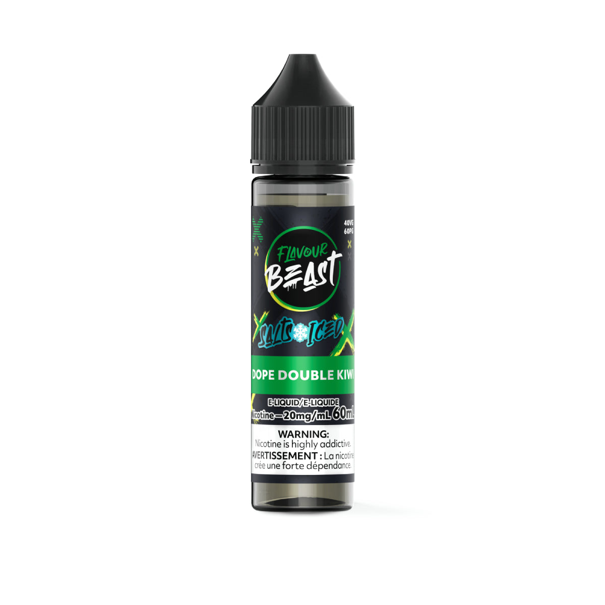 Flavour Beast vape juice bottle on a white background