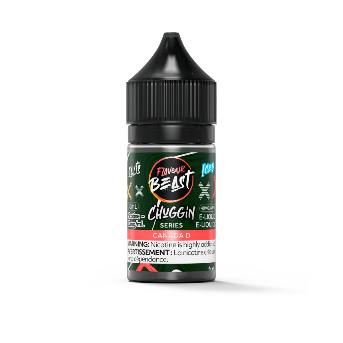 Flavour Beast Chuggin' e-liquid bottle on a white background