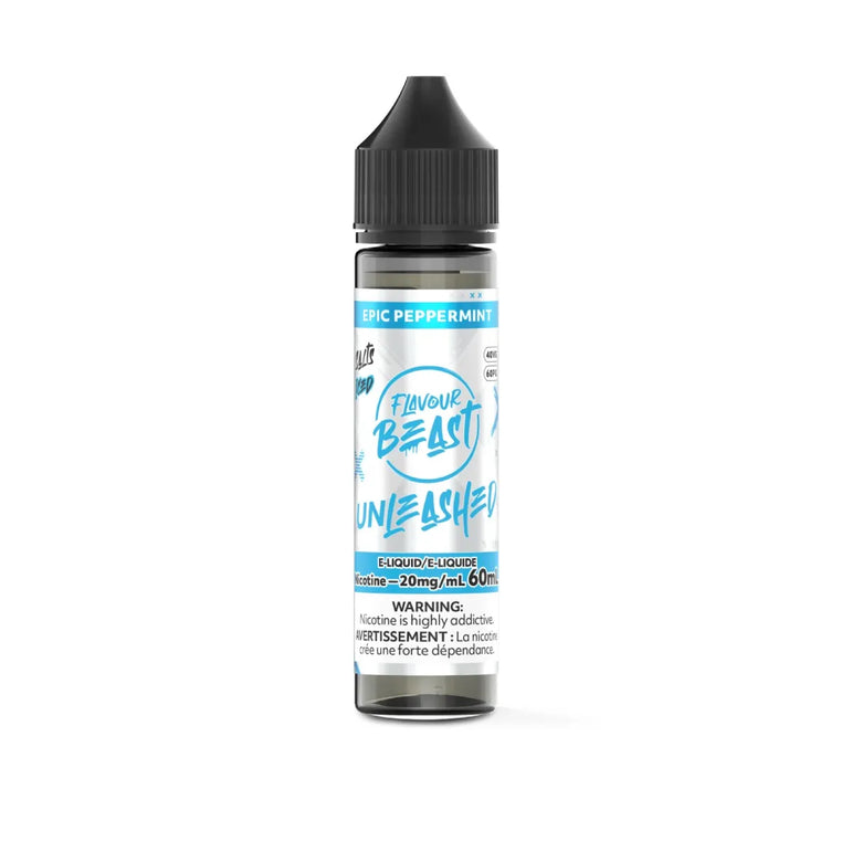 Flavour Beast Uleashed Epic Peppermint e-liquid bottle on a white background