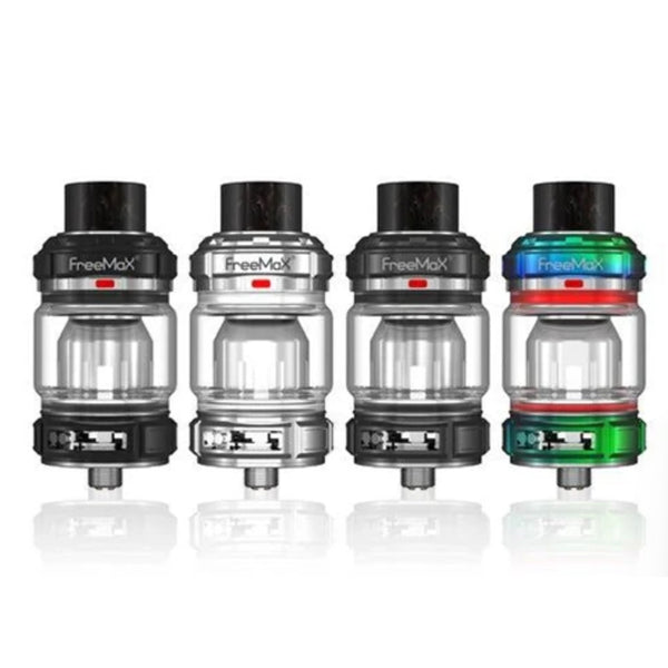 FreeMax Mesh Pro 2 Tank with different colored tops on a white background