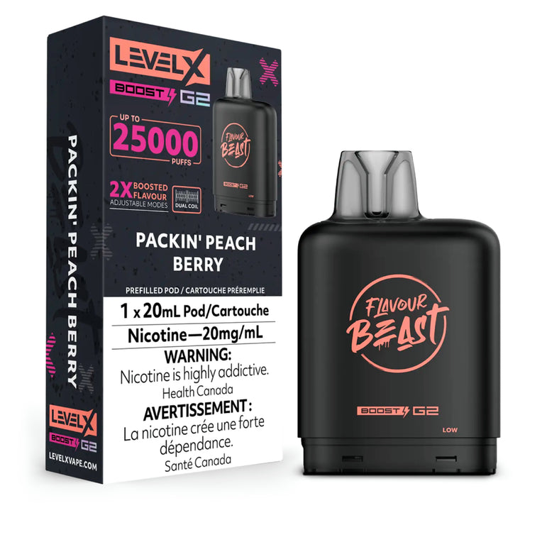 Flavour Beast vape device with packaging on a white background