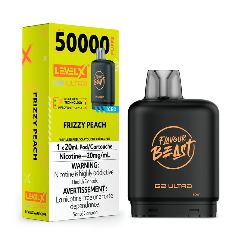 Flavour Beast G2 Ultra vape device with Level X packaging on a white background