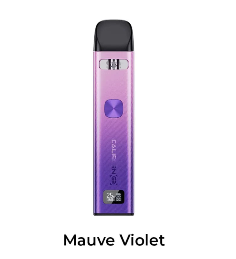 Caliburn G3 vape pod device in Mauve Violet on a white background