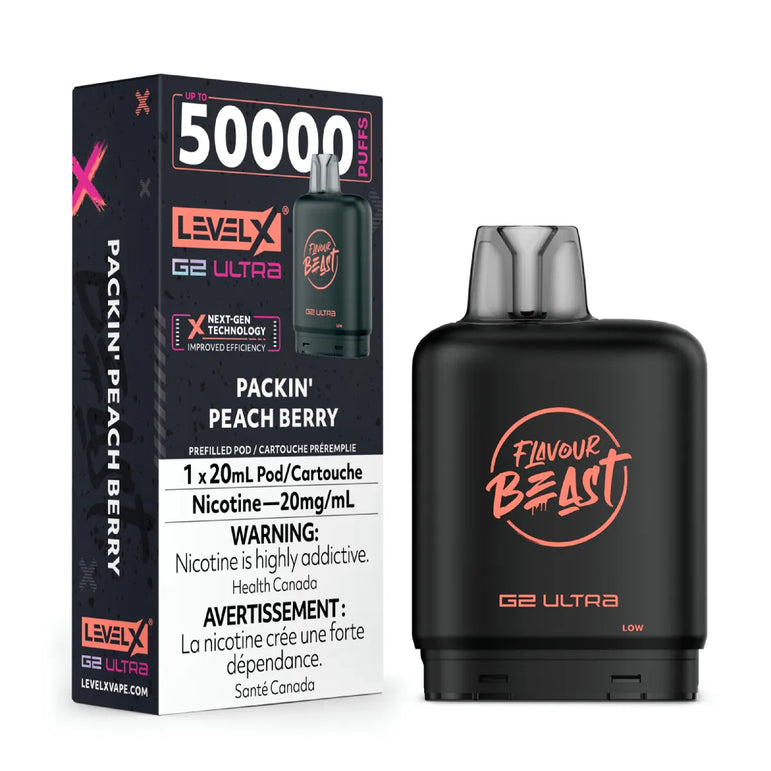 Flavour Beast G2 Ultra vaping device with Level X packaging on a white background