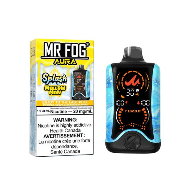 Mr Fog AURA disposable Vape in Mellow Man flavor.