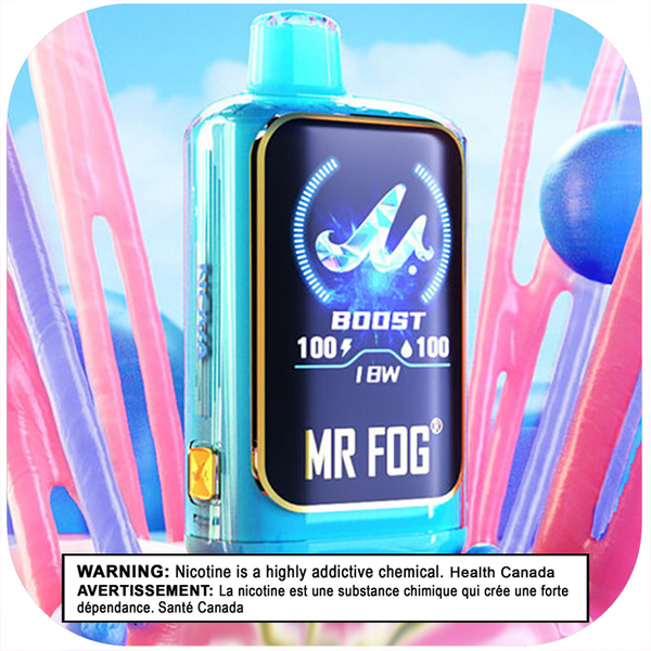 Mr Fog Nova Disposable Vape on colorful background