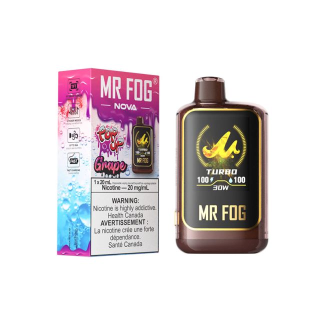 mr fog nova reddit Mr. 36K Disposable - PopUp Grape Flavour:Fizzy Blue Slush white gami Western Nic E-Liquids |