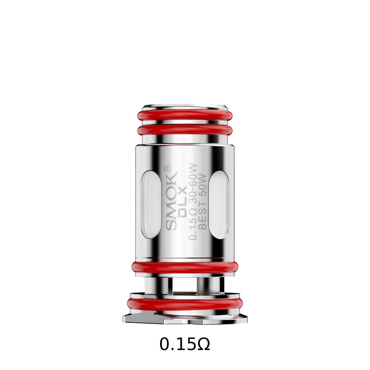 SMOK Nord6 silver and red vape coil with 'SMOK' branding on a white background