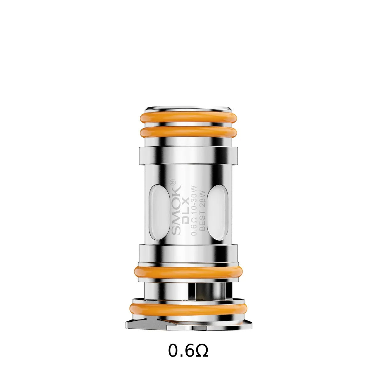 SMOK Nord6 vape coil with orange and silver design on a white background