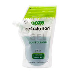 Ooze Resolution Glass Cleaner gel pack on a white background.