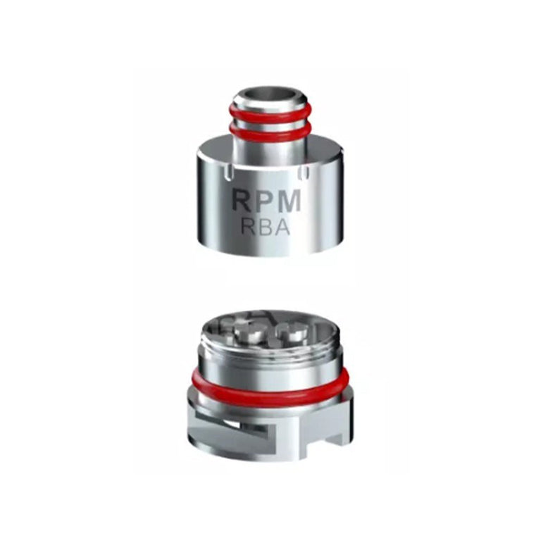 Metallic RPM RBA component on a white background