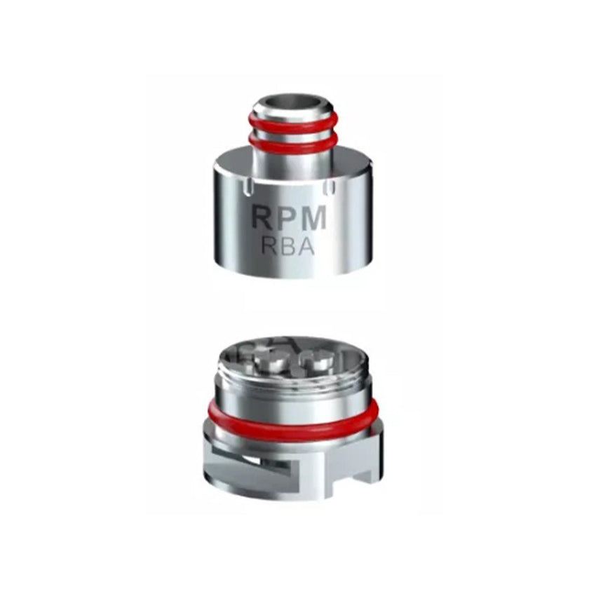Metallic RPM RBA component on a white background
