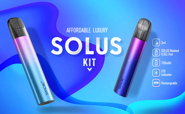 Smok Solus Pod Kit promotional banner.