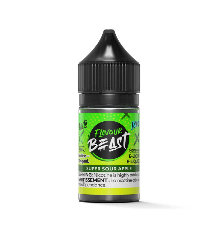 Flavour Beast salt e-juice Super Sour Apple flavor 30ml.