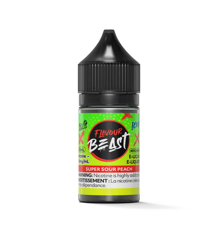 Flavour Beast salt e-juice Super Sour Peach flavor 30ml.