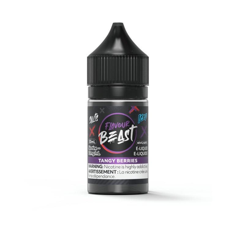 Flavour Beast e-liquid bottle with black cap on a white background