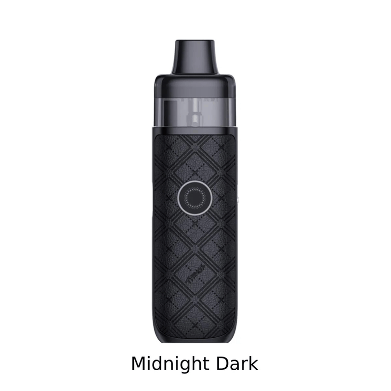 Burgundy midnight dark UWell Typhos vape device with textured pattern on a white background.