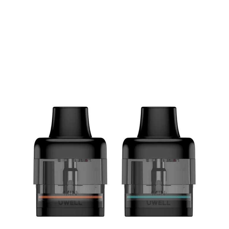 Two black UWell Typhons vape pods with 'Uwell' branding on a white background.