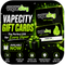 Promotional graphic for Vapacity gift cards with green and black design.