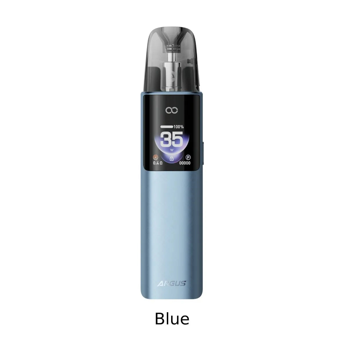 One blue Voopoo Argus G4 vape device on a white background