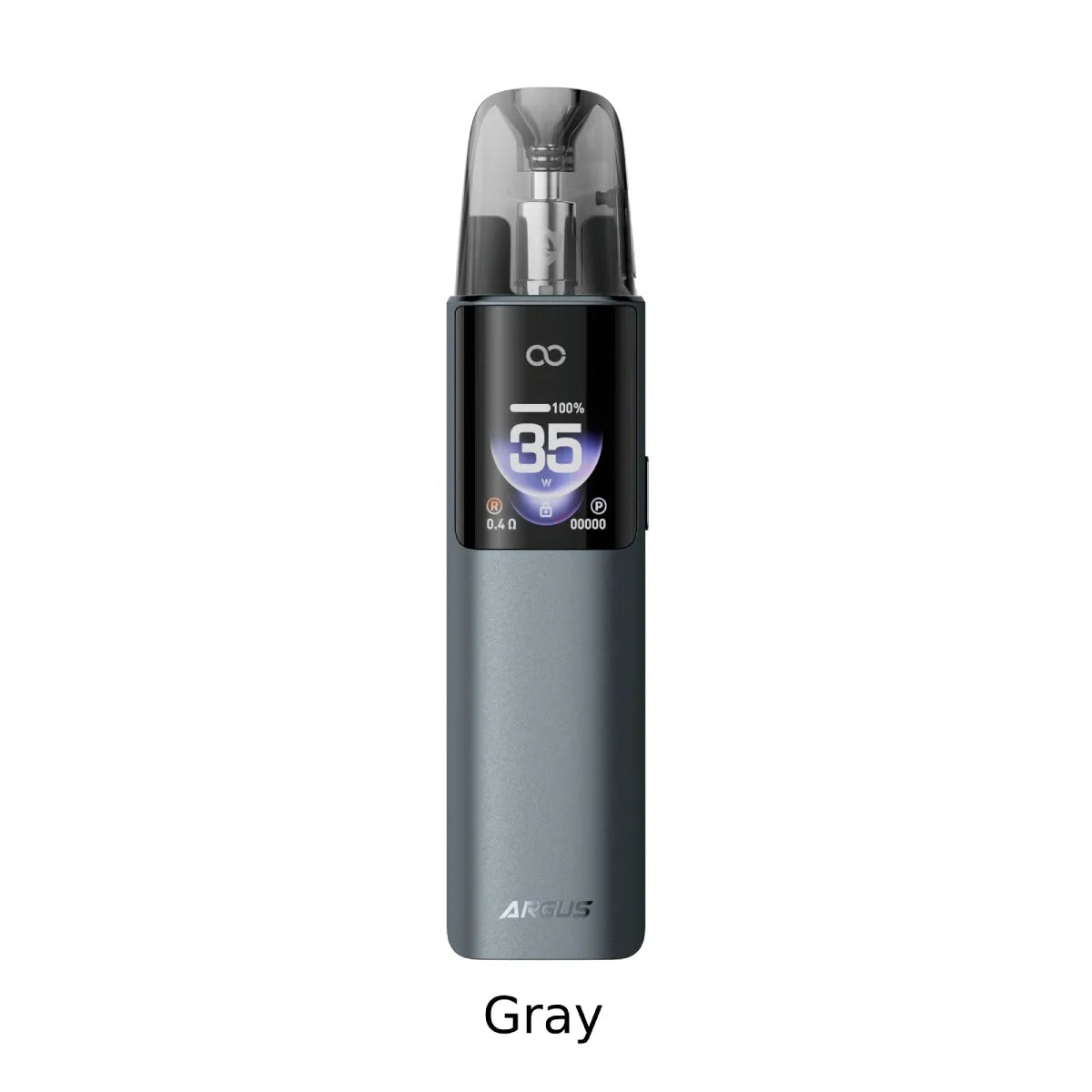 One gray Voopoo Argus G4 vape device on a white background