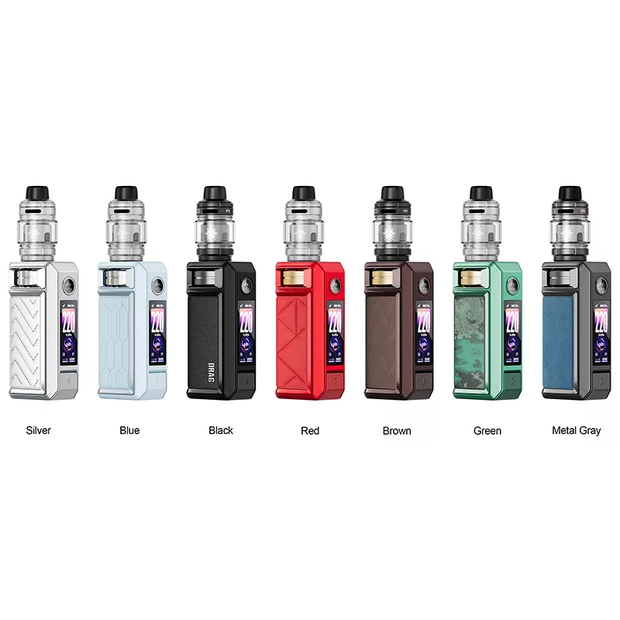 VooPoo Drag 6 vaping device in various colors on a white background