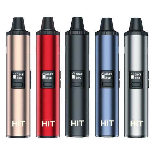5 Yocan Hit Dry Herb devices displayed on a white background.
