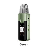 Green VINCI E80 device with digital display on a white background