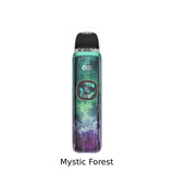 UWell Caliburn G5 Open Pod Kit Vape device with 'Mystic Forest' design on a white background