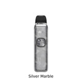 UWell Caliburn G5 Open Pod Kit Vape device with 'Silver Marble' finish on a white background