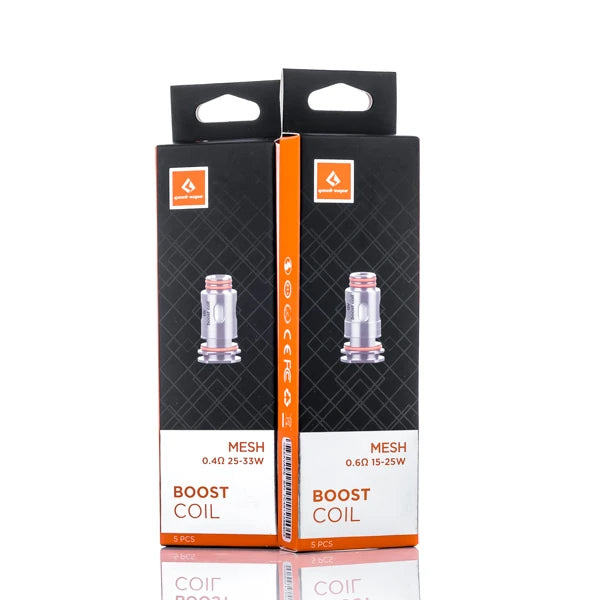 Aegis Boost coil packaging displayed on a white background.