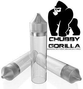 Chubby Gorilla Bottles 60ml with Chubby Gorilla logo on top right corner.