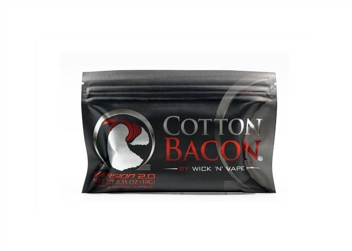 Cotton bacon by Wick n Vape on a white background.