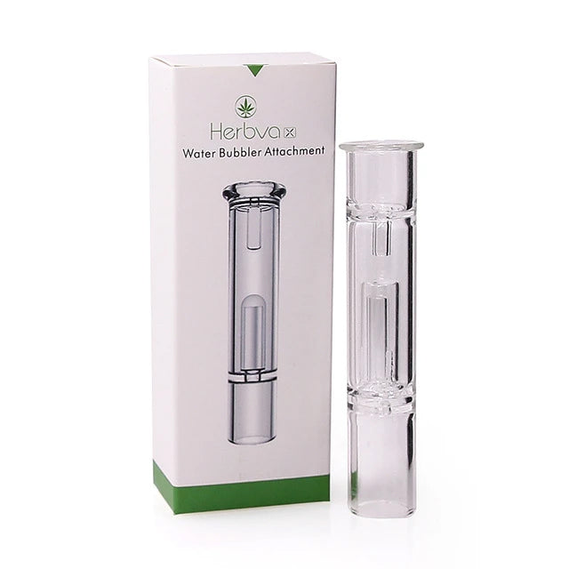 Herbva X Bubbler Attachment on a white background with packaging displayed.