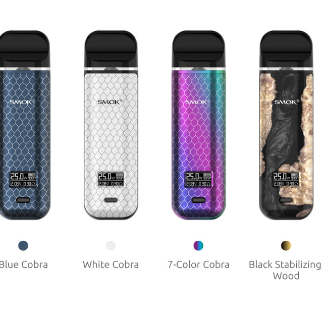 Smok Novo X available colors on a white background.