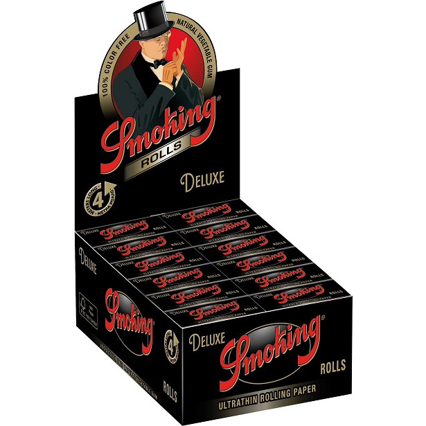 Smoking Deluxe Rolling Papers with packaging on a white background.