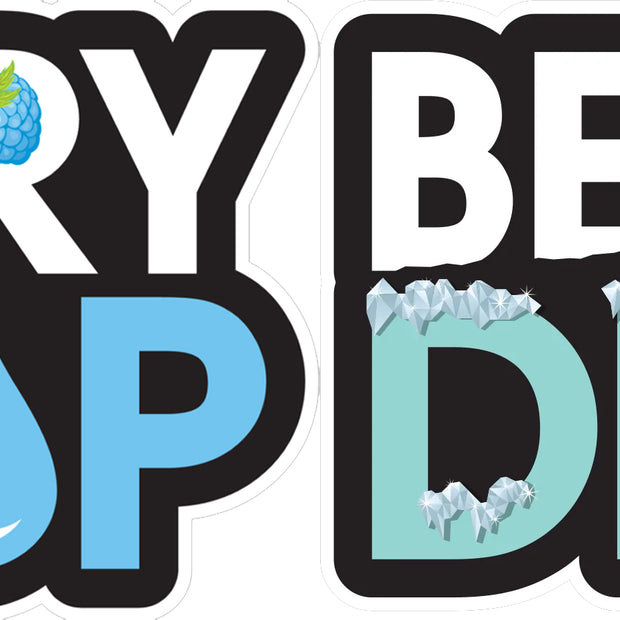 Berry Drop Salts logos on white background.