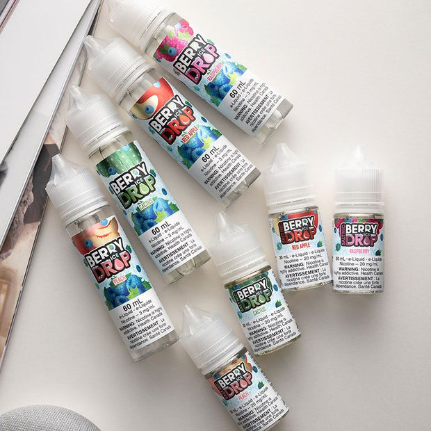 Berry Drop e-liquid promotional banner.