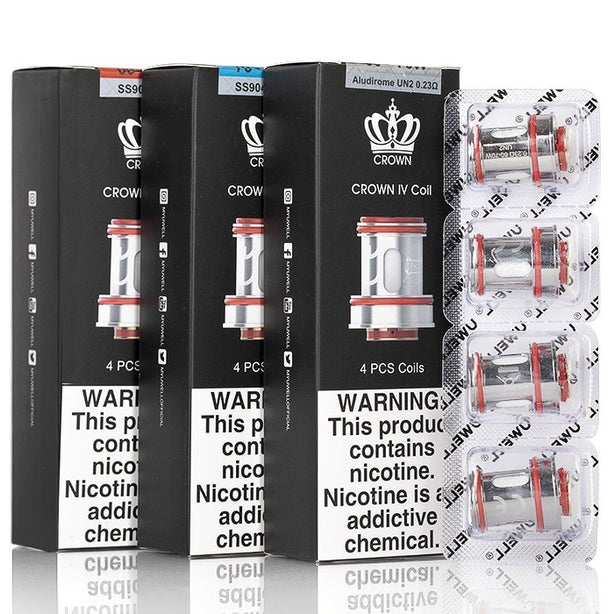 Crown 4 coils by Uwell with packaging displayed on a white background.