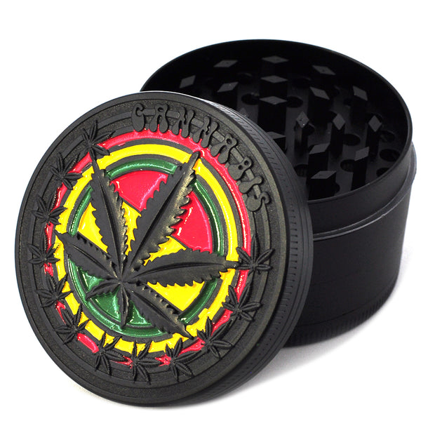 Rasta leaf grinder black